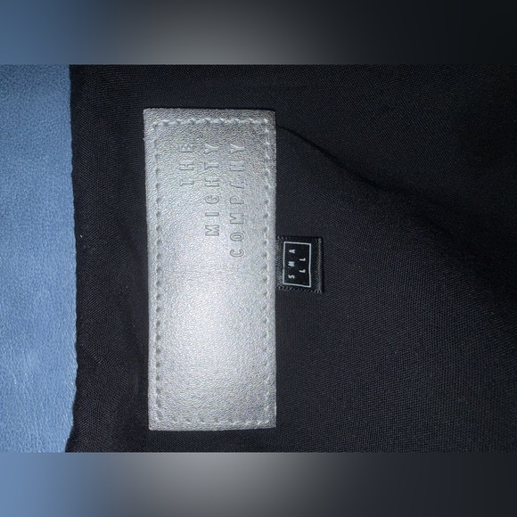 THE MIGHTY COMPANY Blue Bomber Jacket with Rainbow Stripe Trim - Picture 7 of 9